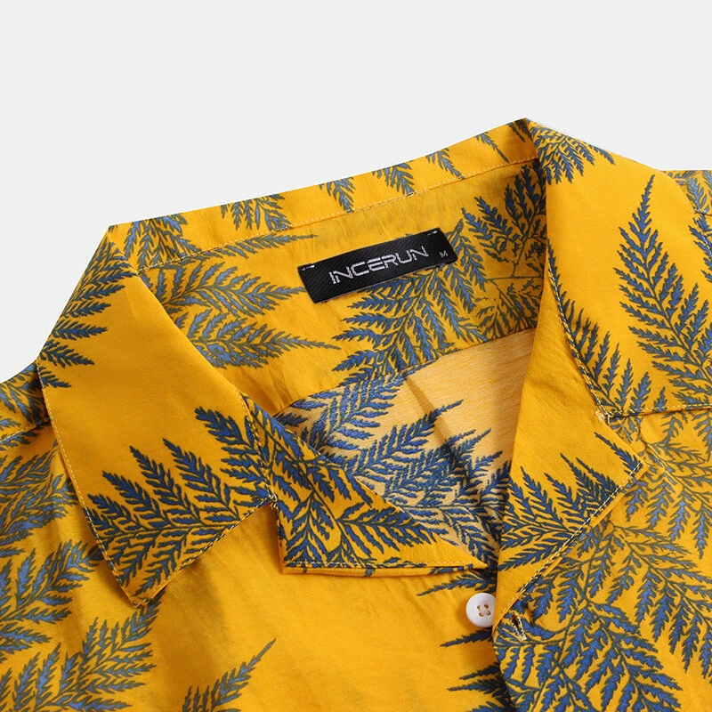 (image for) Mens Beach Shirts Hawaiian Holiday Short Sleeve Breathable Baggy Fancy Outdoor Camping Hiking Beach