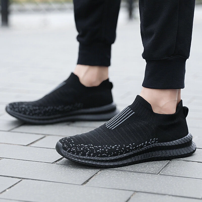 (image for) TENGOO Sports Leisure Shoes Breathable Anti Slip Shock-Absorbing Running Shoes Lightweight Safety Comfortable Men Mesh Shoes for Outdoor Jogging Climbing Cycling